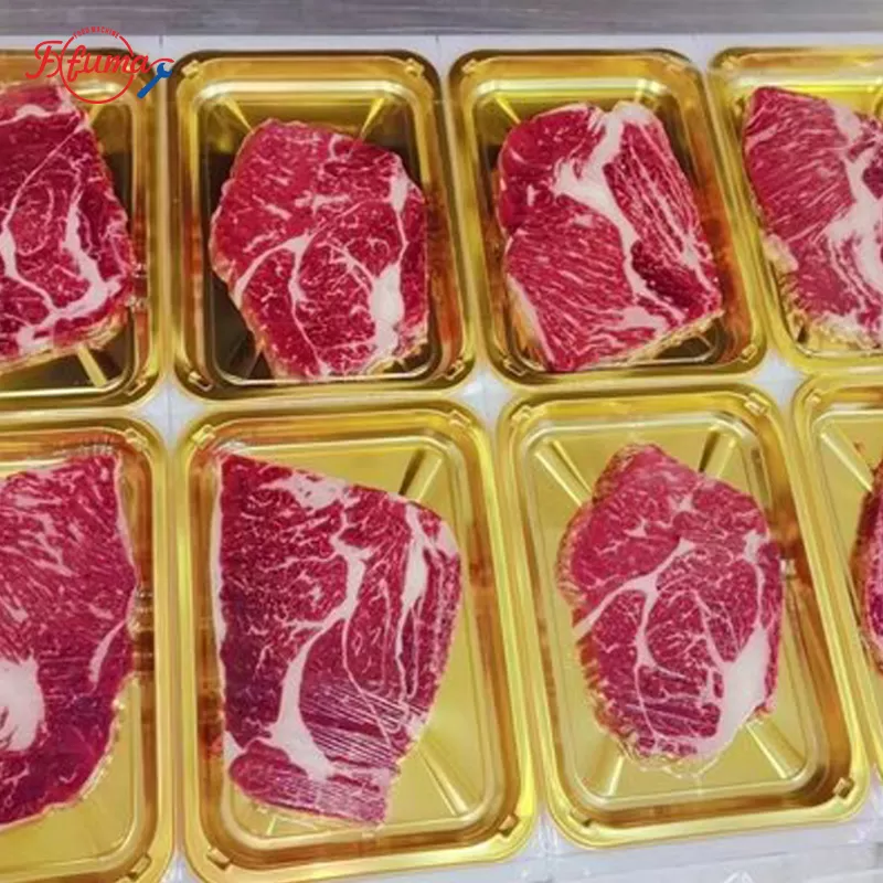 Vacuum-packed beef steak