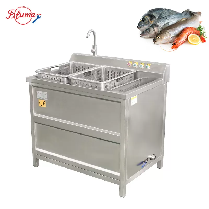 Commercial Ultrosonic Shrimp Crab Fish Bubble Washer
