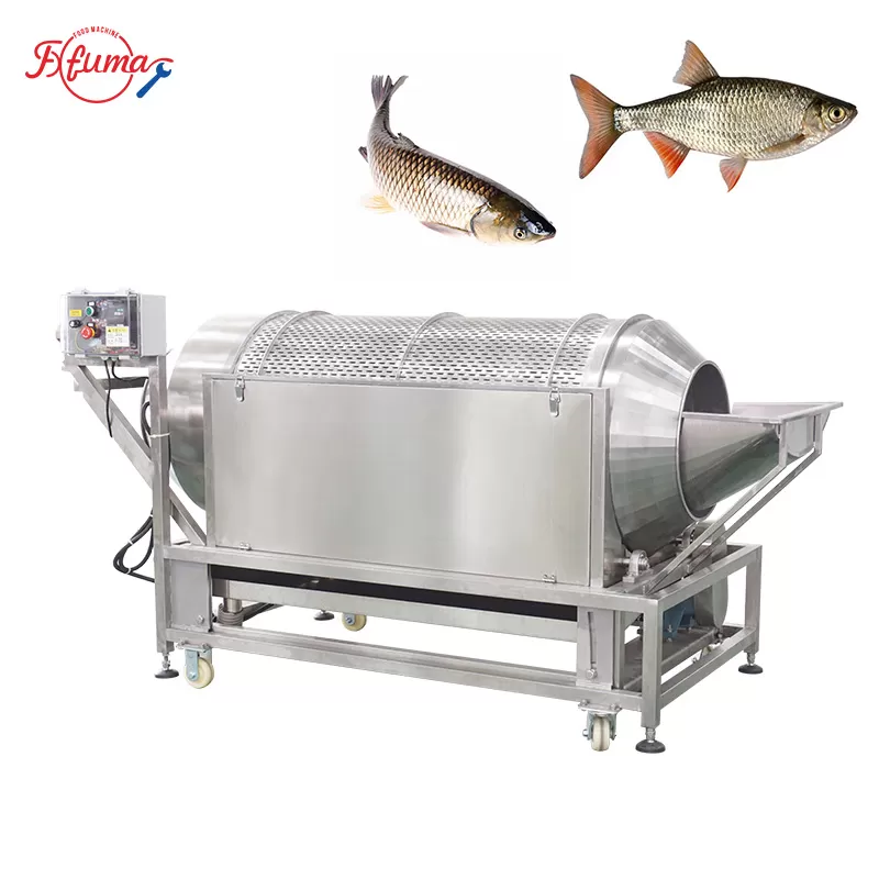 Rotary Drum Type Batch Fish Scaling Machine