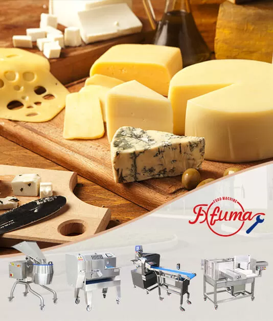 cheese processing machine with 4 different machines