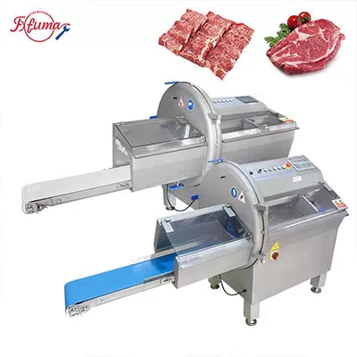 FKP-25 Frozen Meat Slicer Meat portion cutter with conveyor FKP-25 Frozen Meat Slicer Meat portion cutter with conveyor