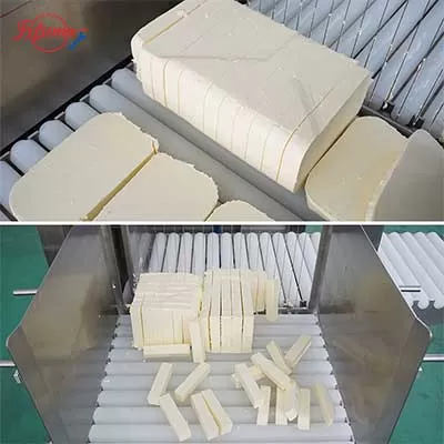 cutting cheese into strips by Single-stage block cheese cutting machine