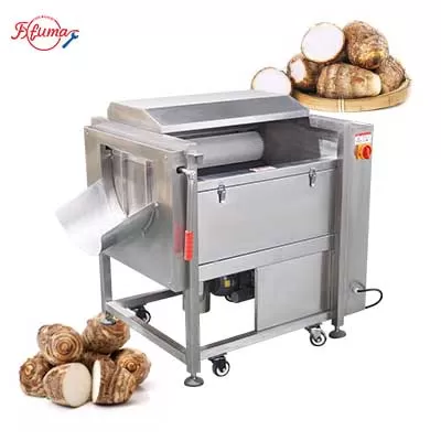 baby taro peeler machine with brush and sand roller