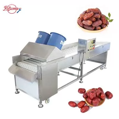 Horizontal Dates Brush Dry Cleaning and Polishing Machine 2000-3000kg/h