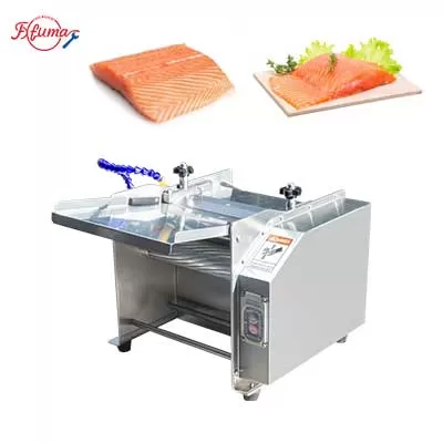 Desktop salmon skinning machine, stainless steel, for food processing plants and restaurants