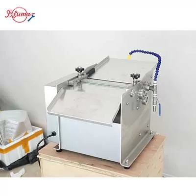 Desktop salmon skinning machine, stainless steel, for food processing plants and restaurants