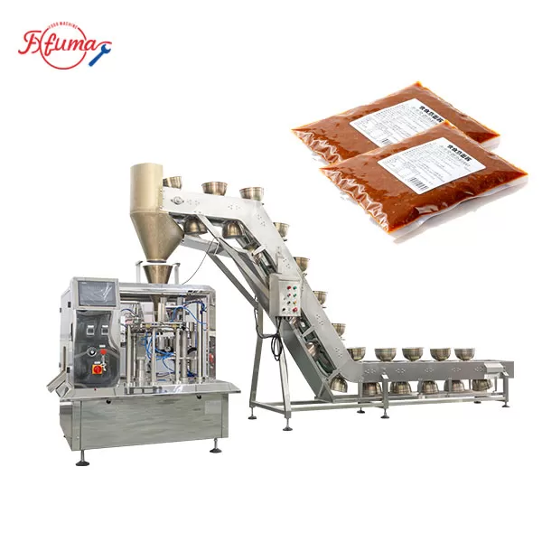 Industrial Bowl Conveyor with Weighing Packaging Machine Automated Filling Line