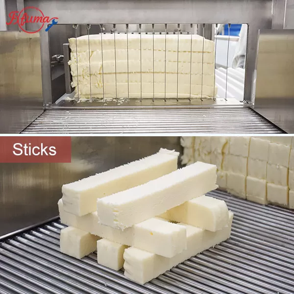 cheese sticks cutting machine with conveyor