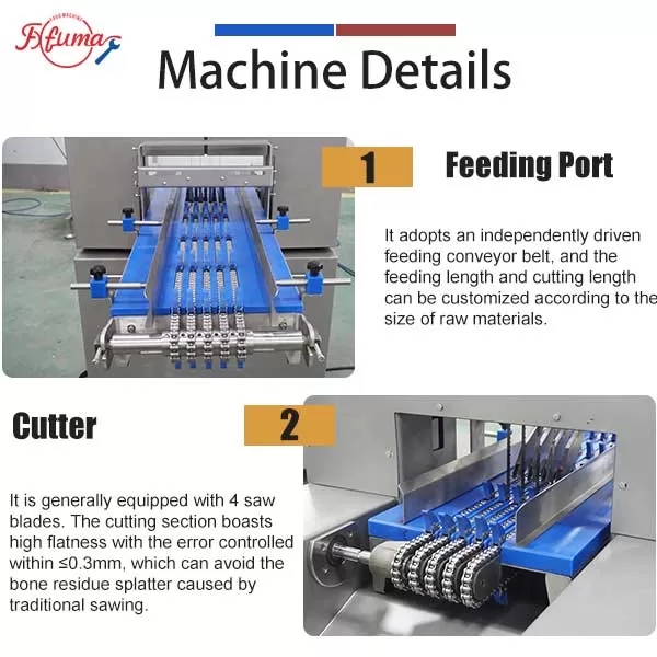 Automatic Pork Chop Strip & Cube Cutting Machine