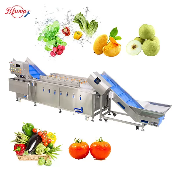 High Pressure Bubble Vegetable & Fruit Washing Machine