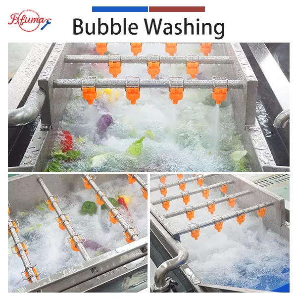 High Pressure Bubble Vegetable & Fruit Washing MachineHigh Pressure Bubble Vegetable & Fruit Washing Machine