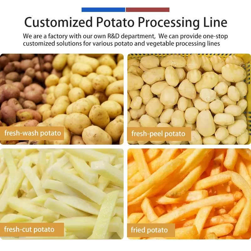 customized potato processing line