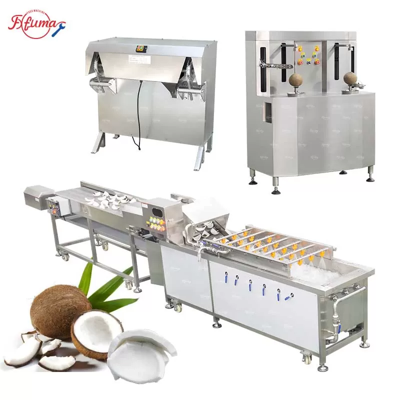 customized coconut peeling washing line