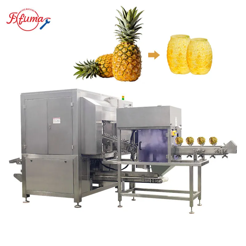 3-in-1 Automatic Pineapple Peeling, Spots Removing and Ends Cutting Machine