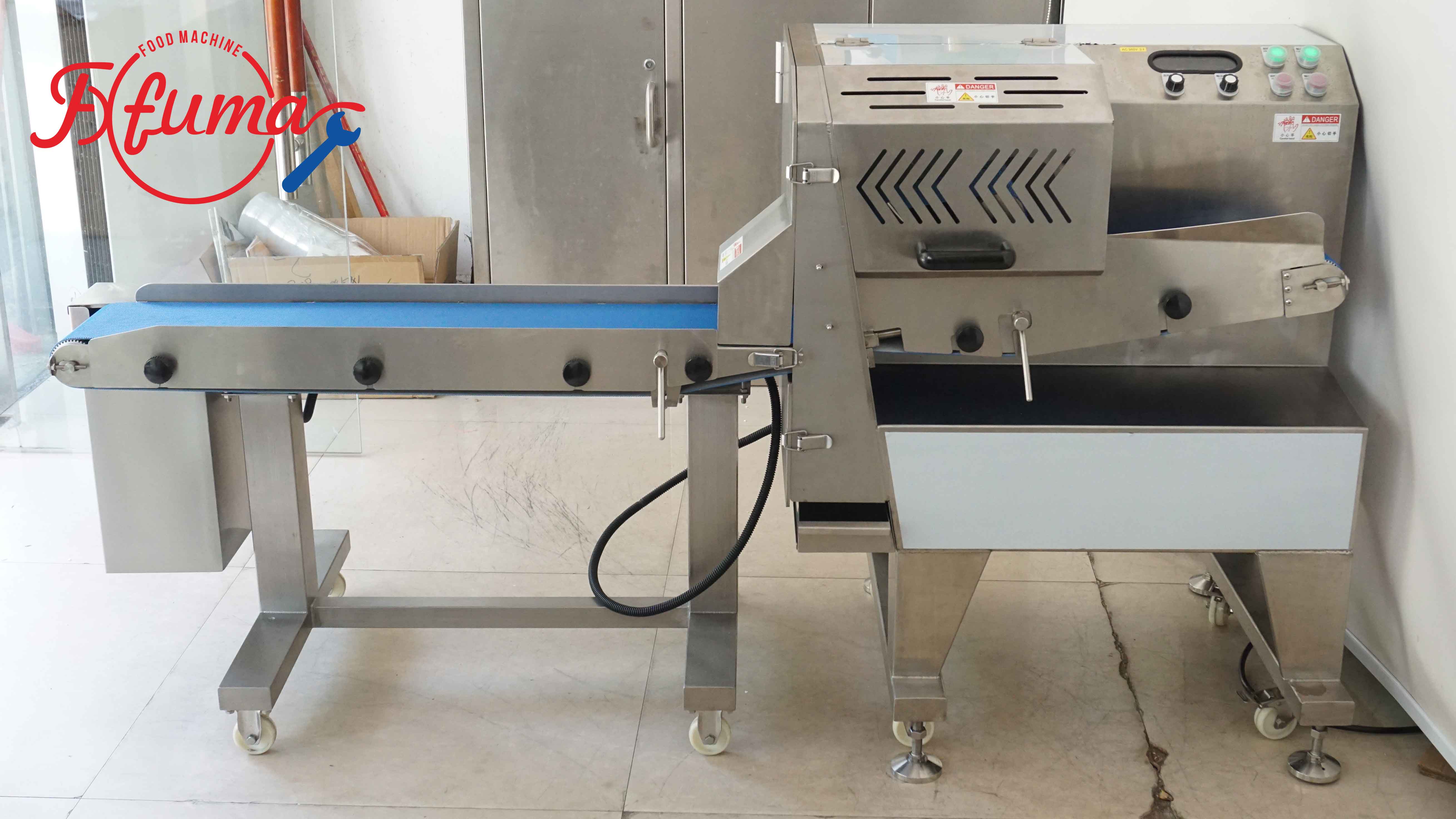 Industrial cooked meat slicer machine