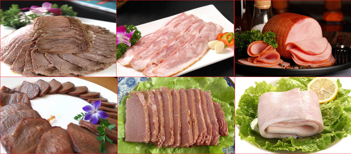 Industrial cooked meat slicer machine