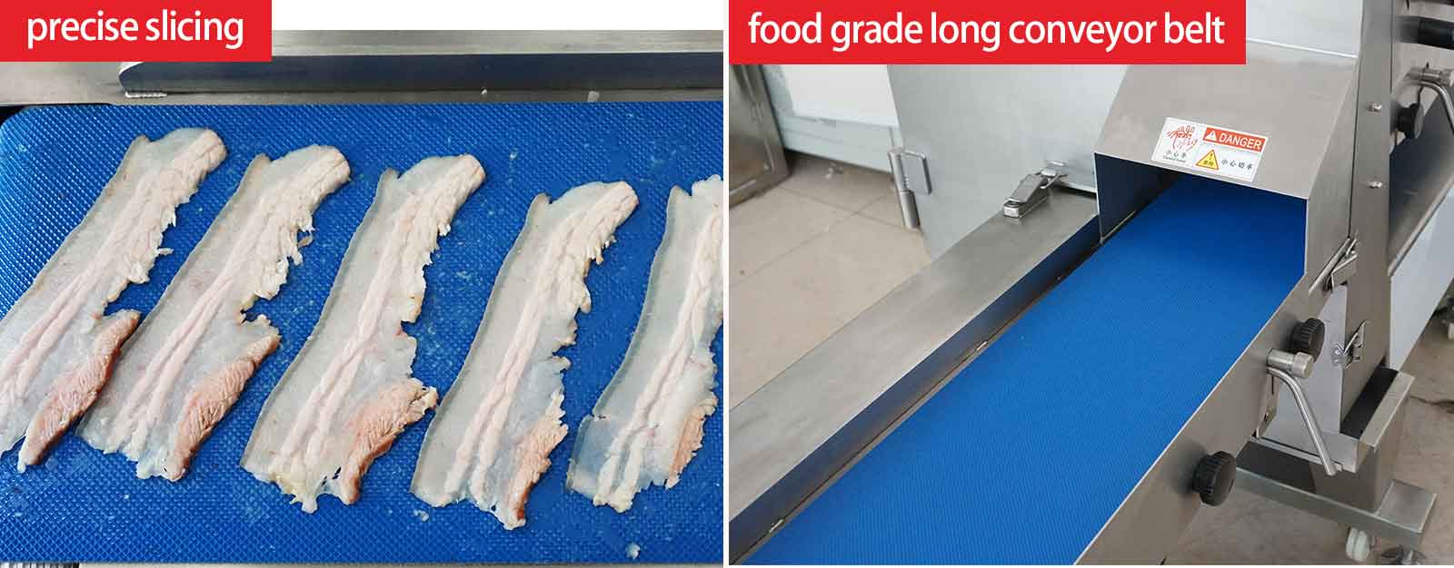 Industrial cooked meat slicer machine
