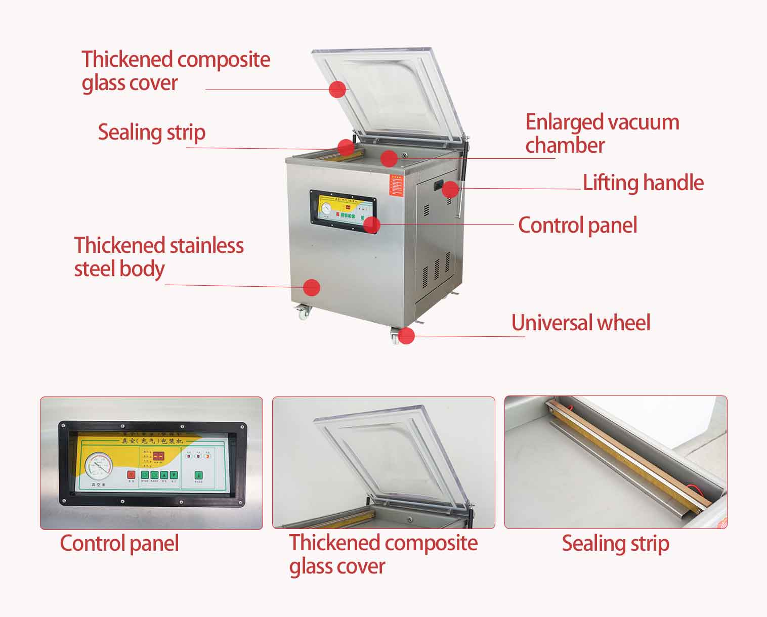 Single chamber vacuum packing machine