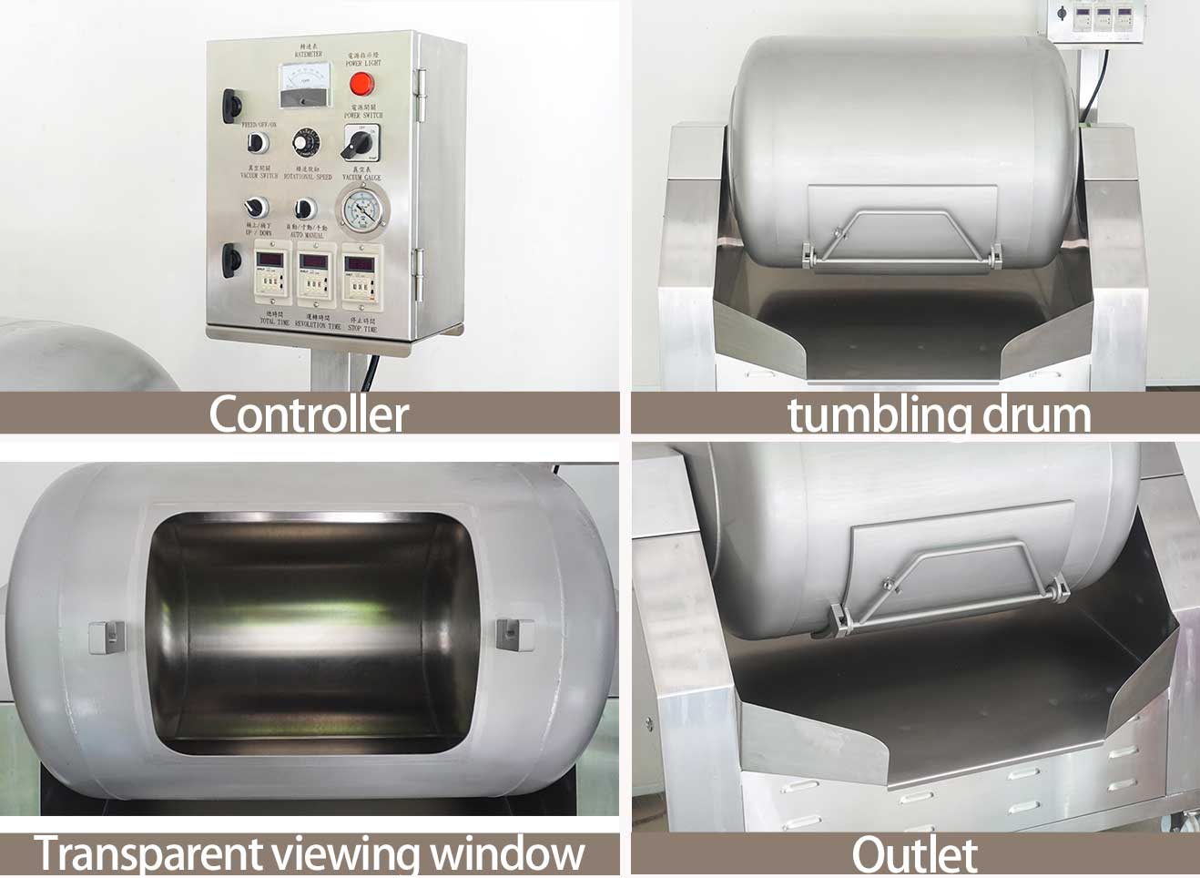 300L Heavy-duty vacuum meat mixer