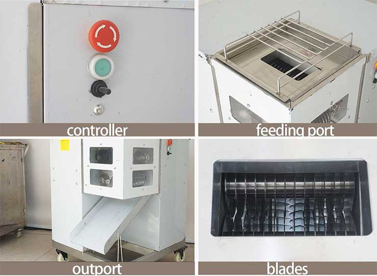 QW-10 Meat strips cutter machine Meat shredding machine