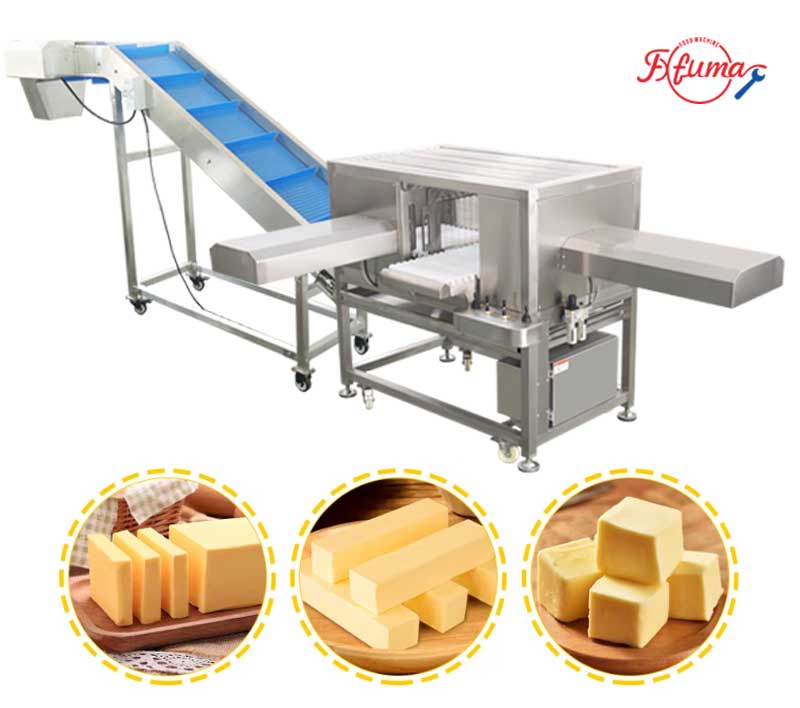 Pneumatic Cheese Cutting Machine with Conveyor