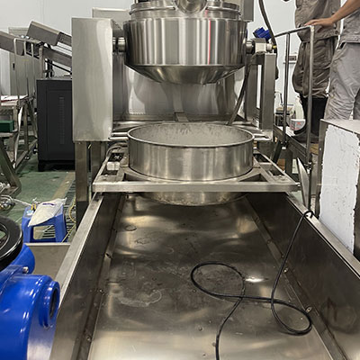 Tilting Planetary Cooker Machine with Receiving and Cooling Tank